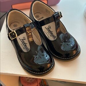 FootMates Shiny Black Kids Dress Shoes